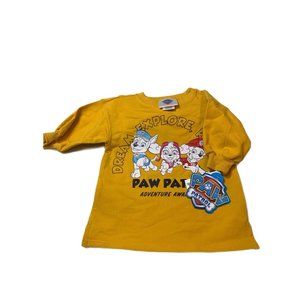NWT Paw Patrol Girls Mustard Yellow Sweatshirt Dress 12M